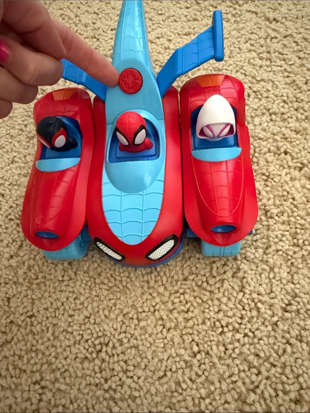 Marvel Spider-Man Red and Blue Vehicle Trio